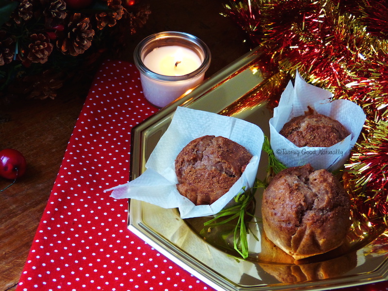 Tasting Good Naturally : Noël est le moment idéal pour faire goûter et découvrir ces Muffins moelleux à la pomme et à la cannelle #vegan aux personnes que vous aimez. La cannelle est une de mes épices préférées de Noël. Et vous ?