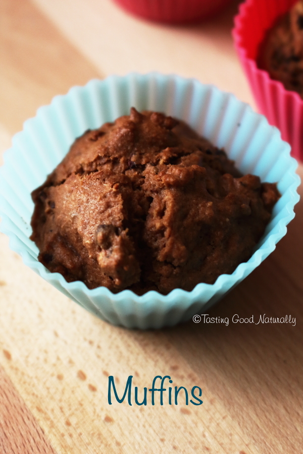 Tasting Good Naturally : Un Muffin au chocolat et pépites de cacao #vegan pour le goûter, ça vous dit ? Cliquez ici pour découvrir cette recette végétalienne !