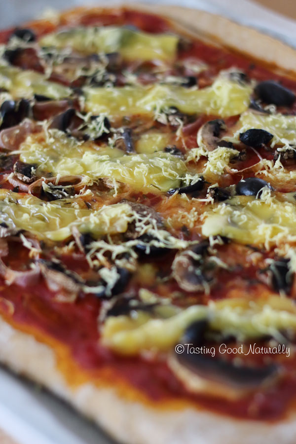 Tasting Good Naturally : Pizza cuite fromage violine #vegan