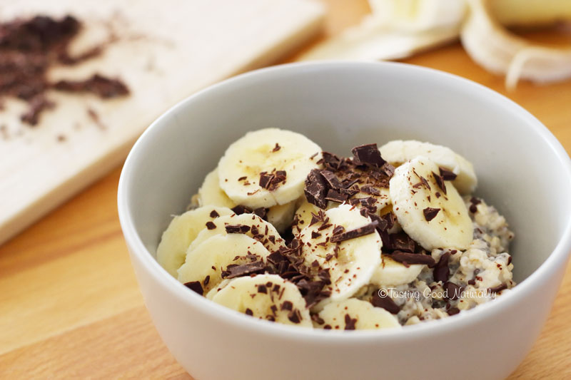 Tasting Good Naturally : Porridge de l'hiver à la banane et au chocolat #vegan